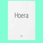 Postkaart 'hoera'