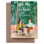 Wenskaart met envelop 'You are the best friend'
