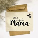 postkaart met envelop 'voor de liefste mama'