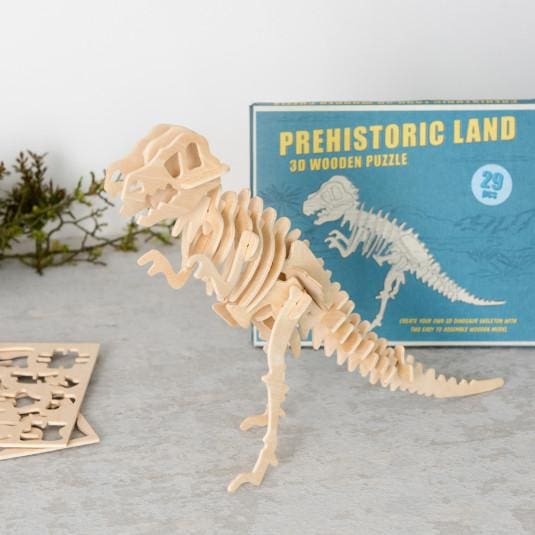 Houten 3D puzzel dinosaurus